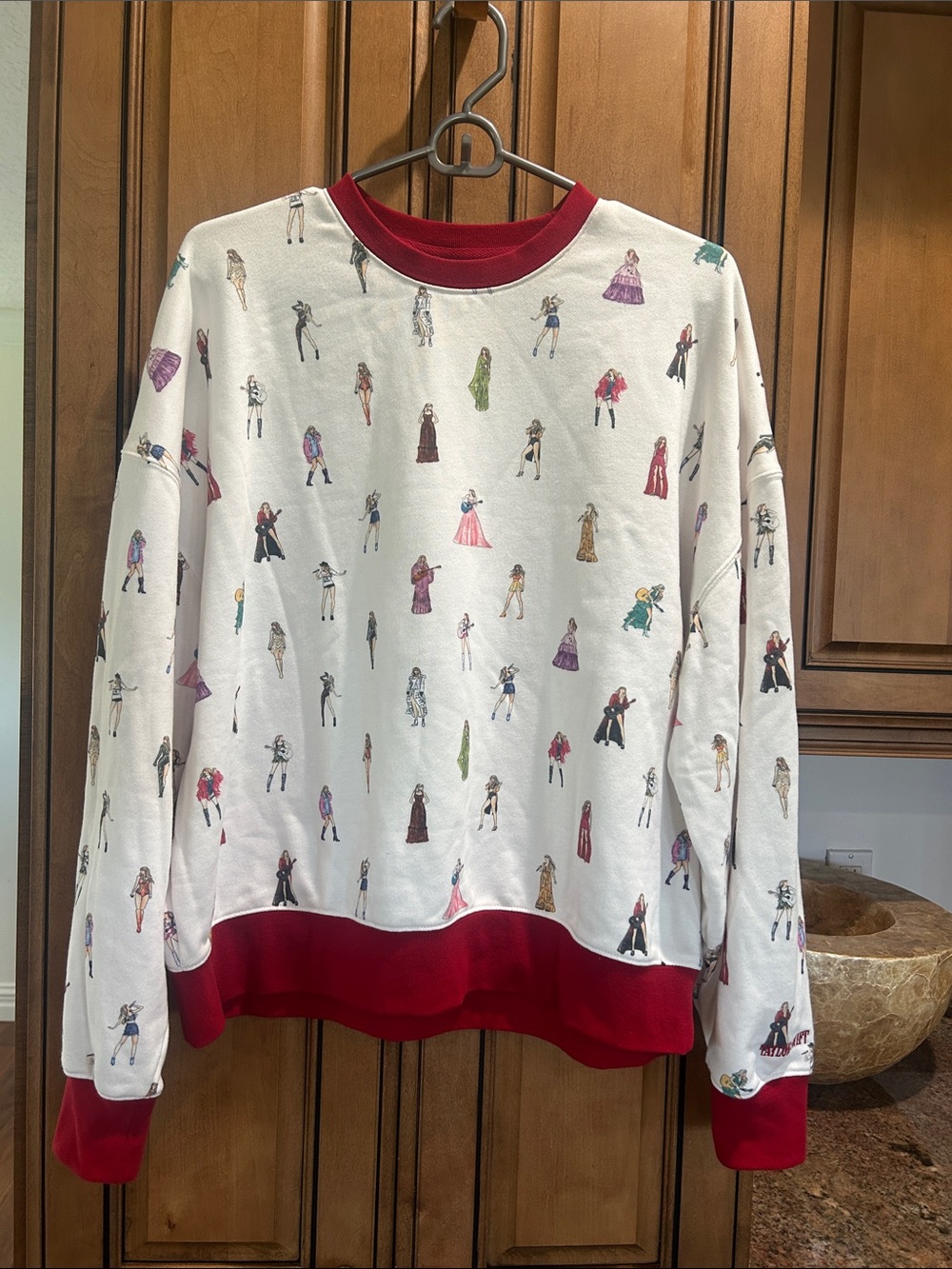 Taylor Swift crew neck  sweatshirt with Red Trim - Eras Tour. Worn once